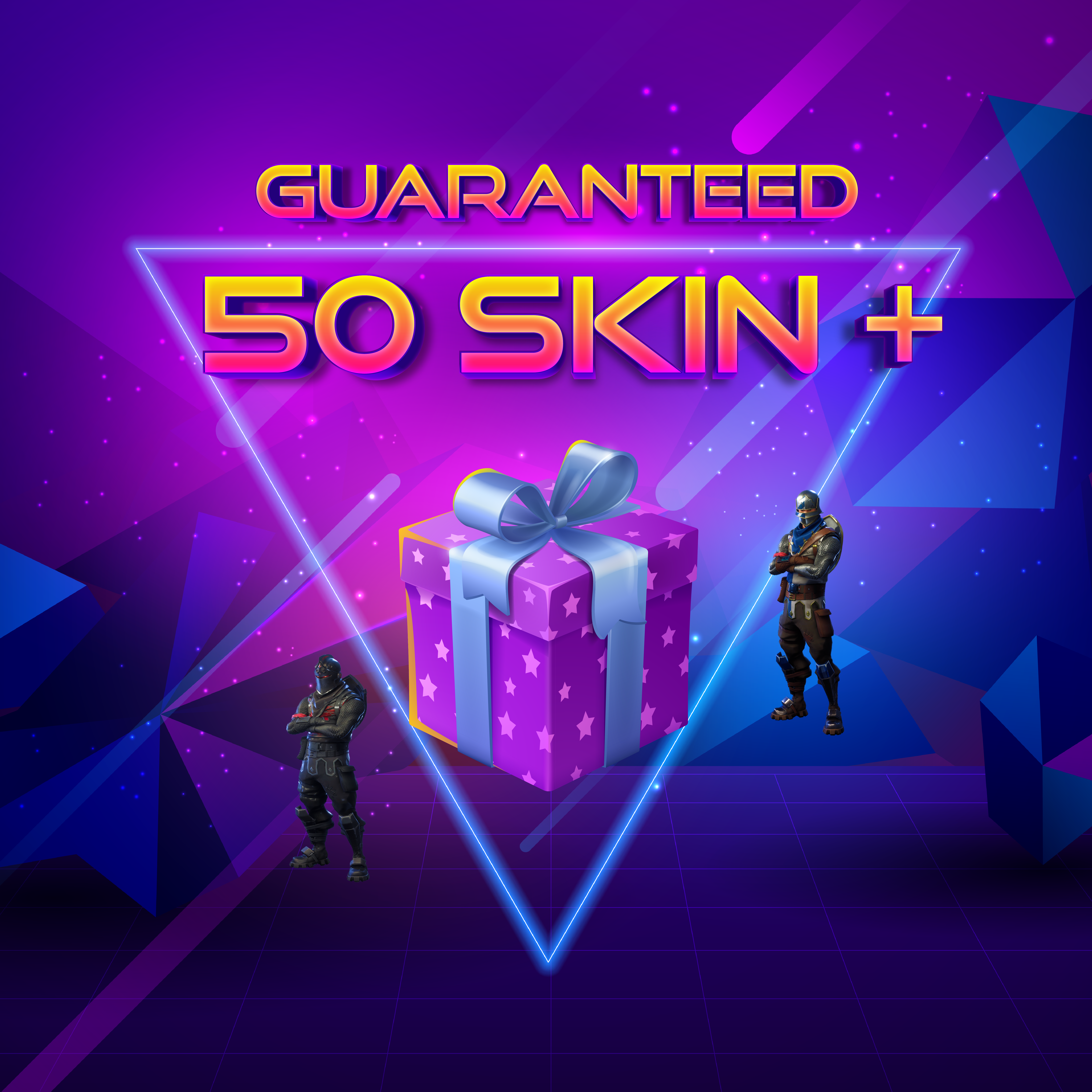 Rare Fortnite skins included in the Random Pack OG Rare Skins with guaranteed 50+ items.